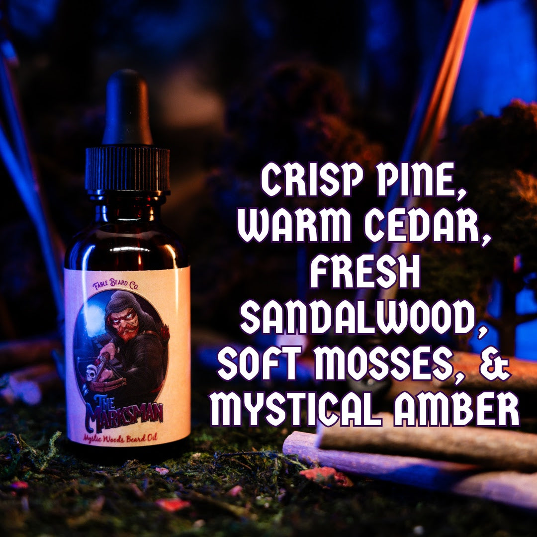 The Marksman - Beard Oil - Crisp Pine, Warm Cedar, Mystical Amber