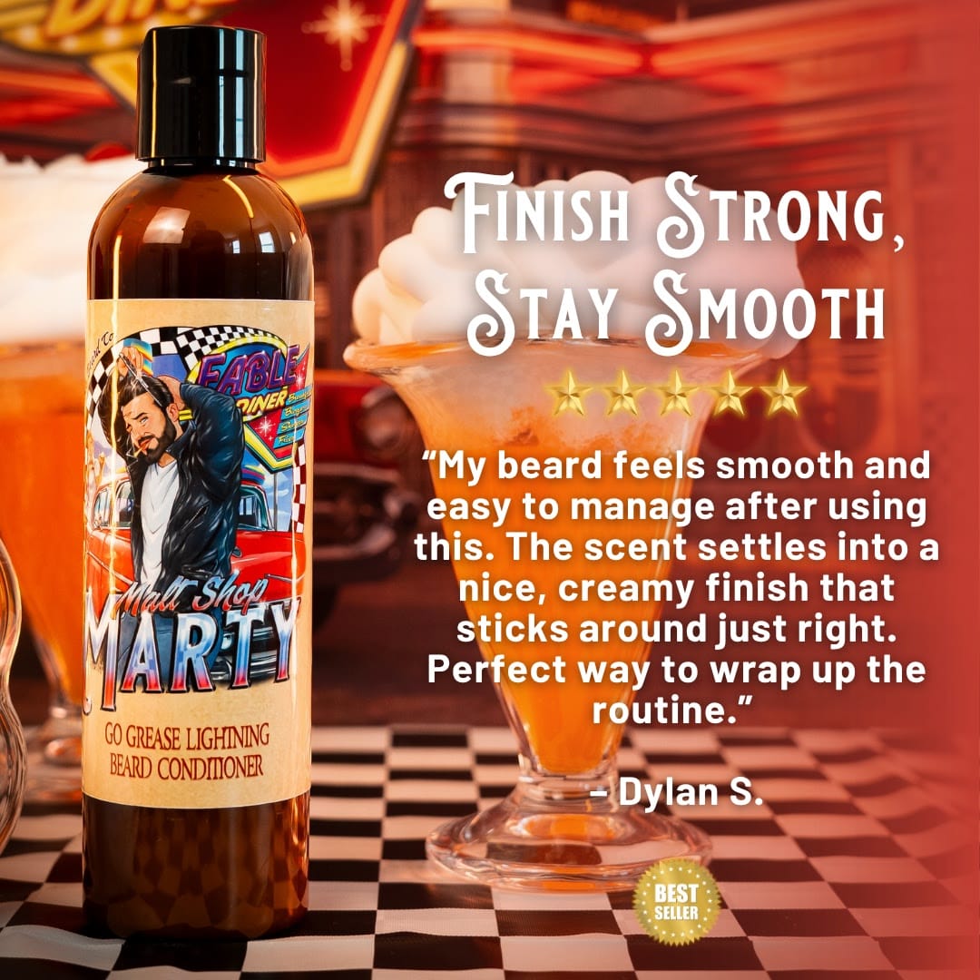 Malt Shop Marty - Beard Conditioner - Vanilla Ice Cream, Orange Soda, Whipped Cream Swirl