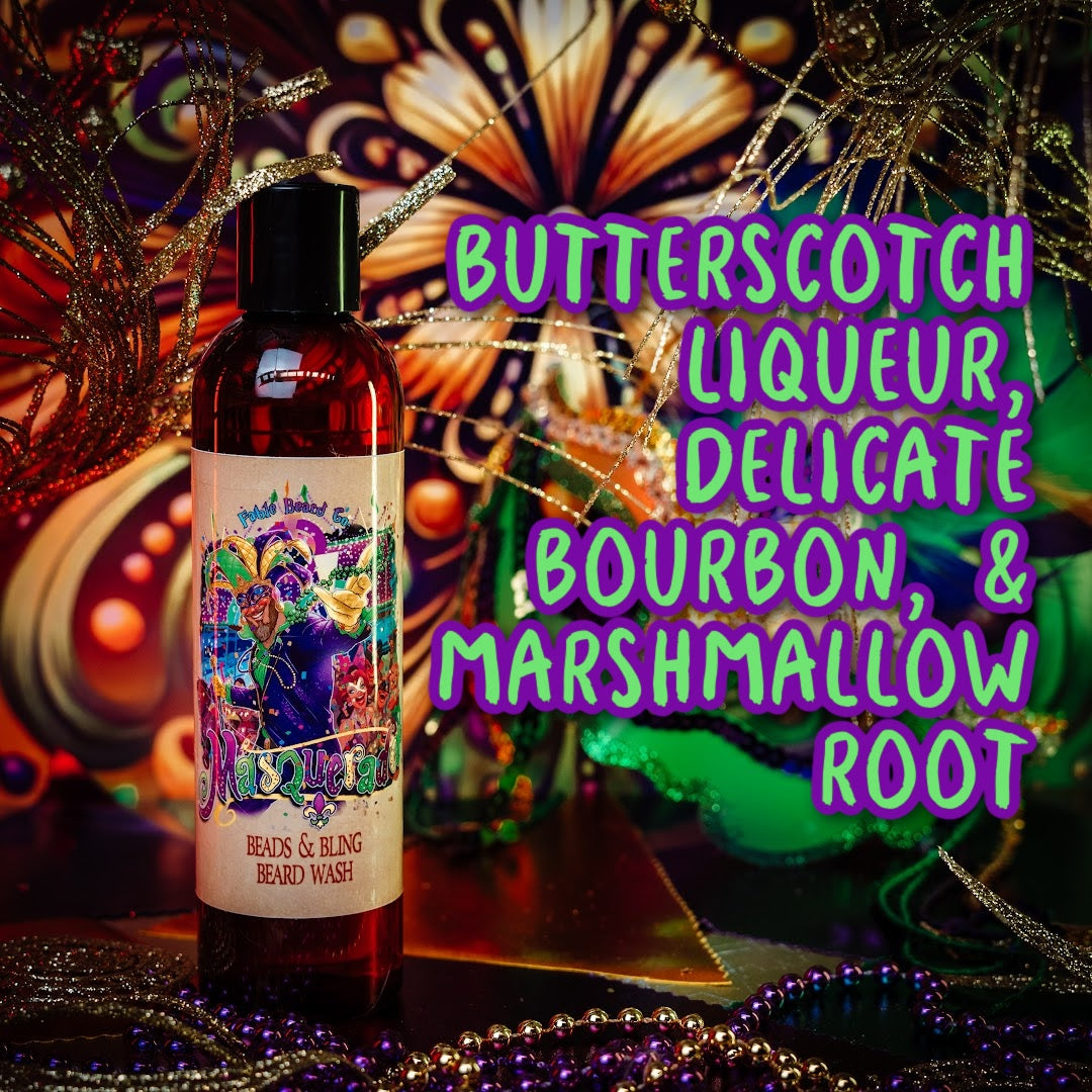 The Masquerader - Beard Wash - Butterscotch Liqueur, Delicate Bourbon, Marshmallow Root