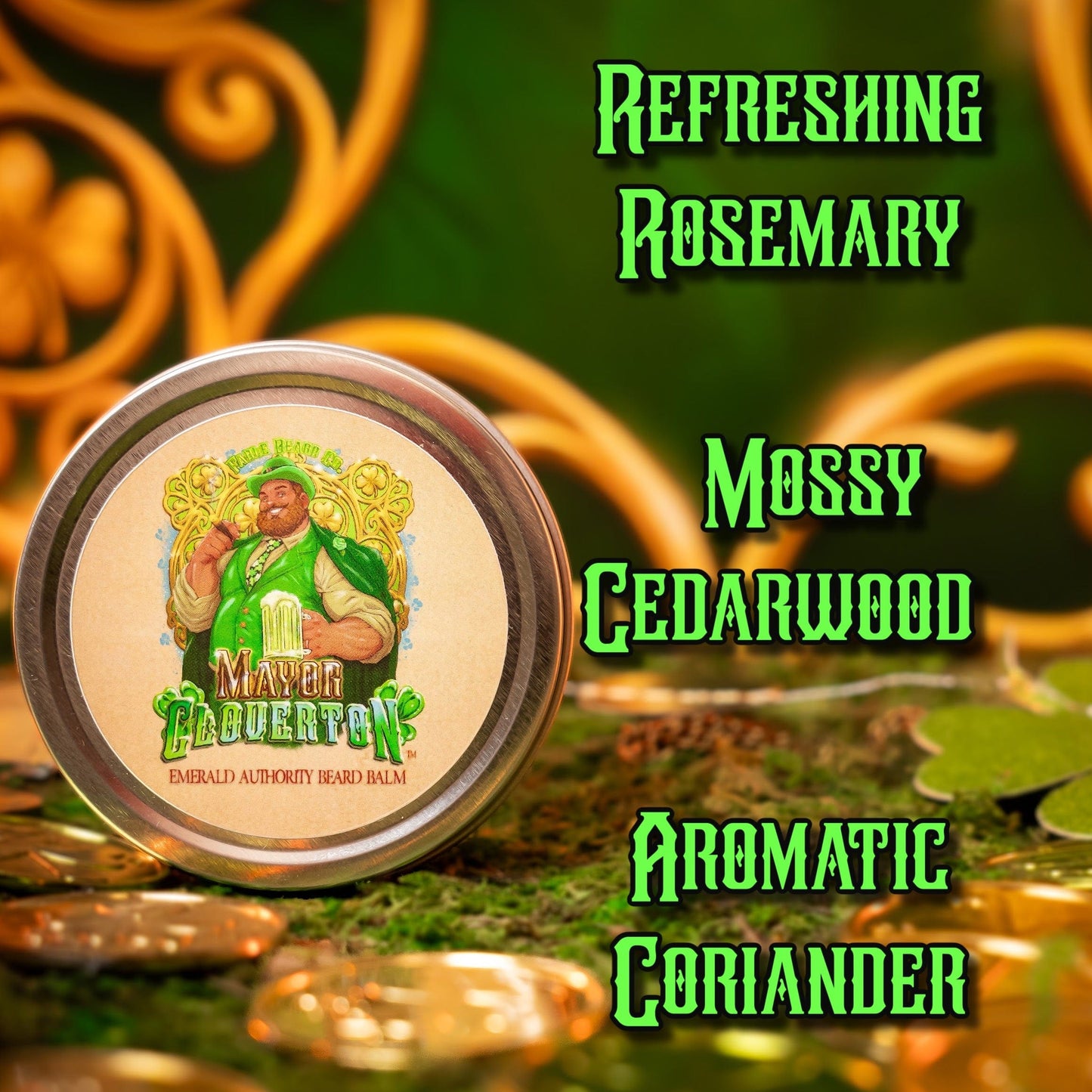 Mayor Cloverton - Beard Balm - Refreshing Rosemary, Mossy Cedarwood, Aromatic Coriander