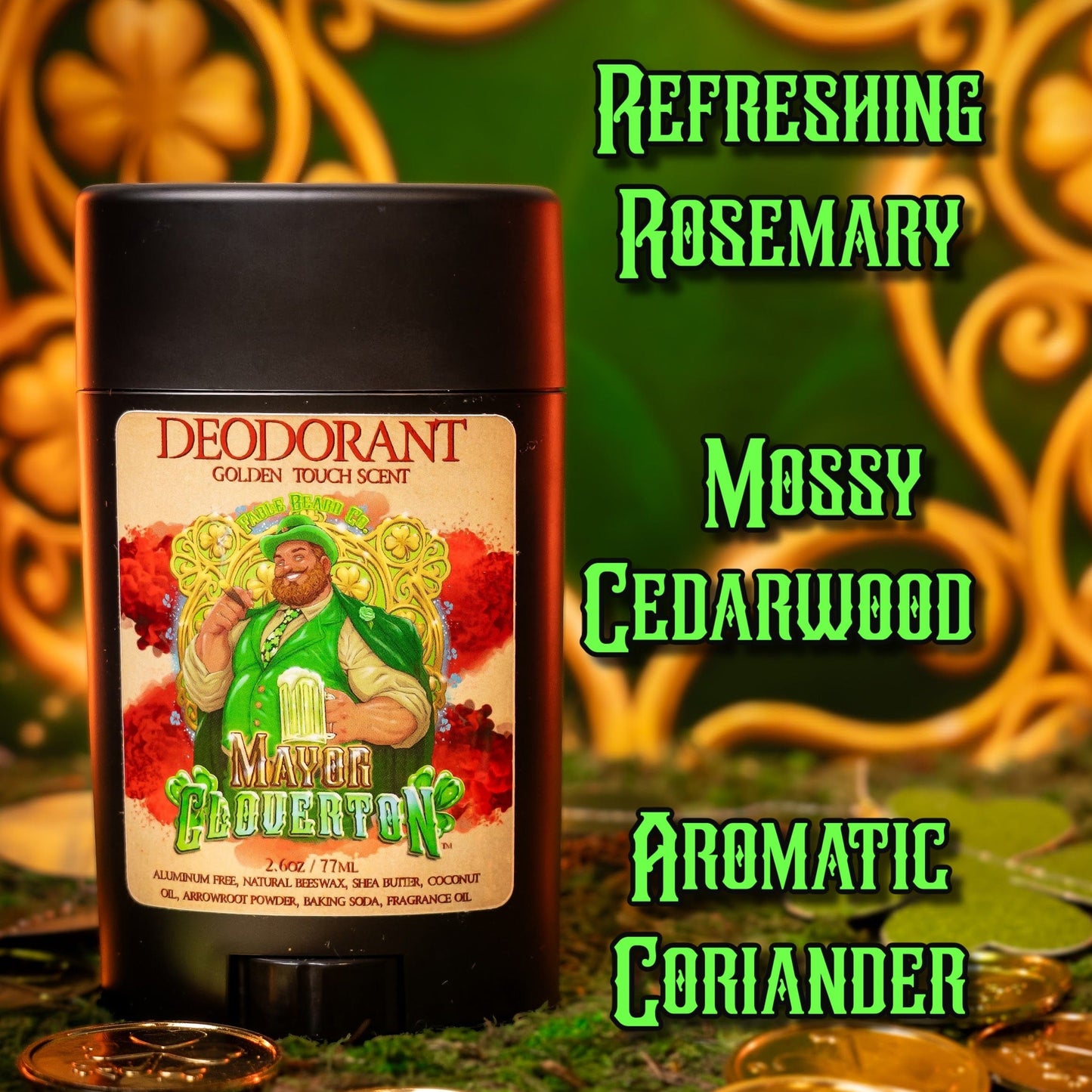 Mayor Cloverton - Deodorant - Refreshing Rosemary, Mossy Cedarwood, Aromatic Coriander