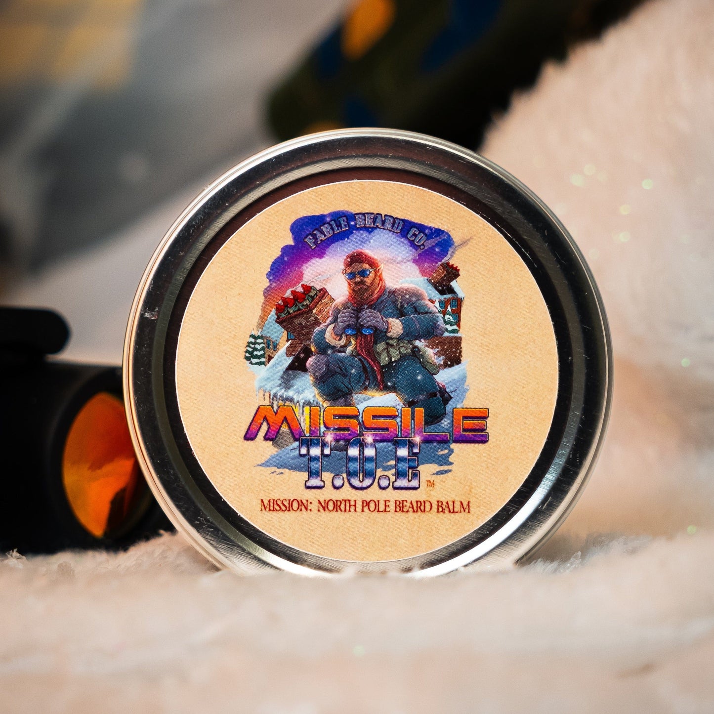 Missile Toe - Beard Balm - Red Holly Berries, Crisp Pinecones, Blackberry Puree