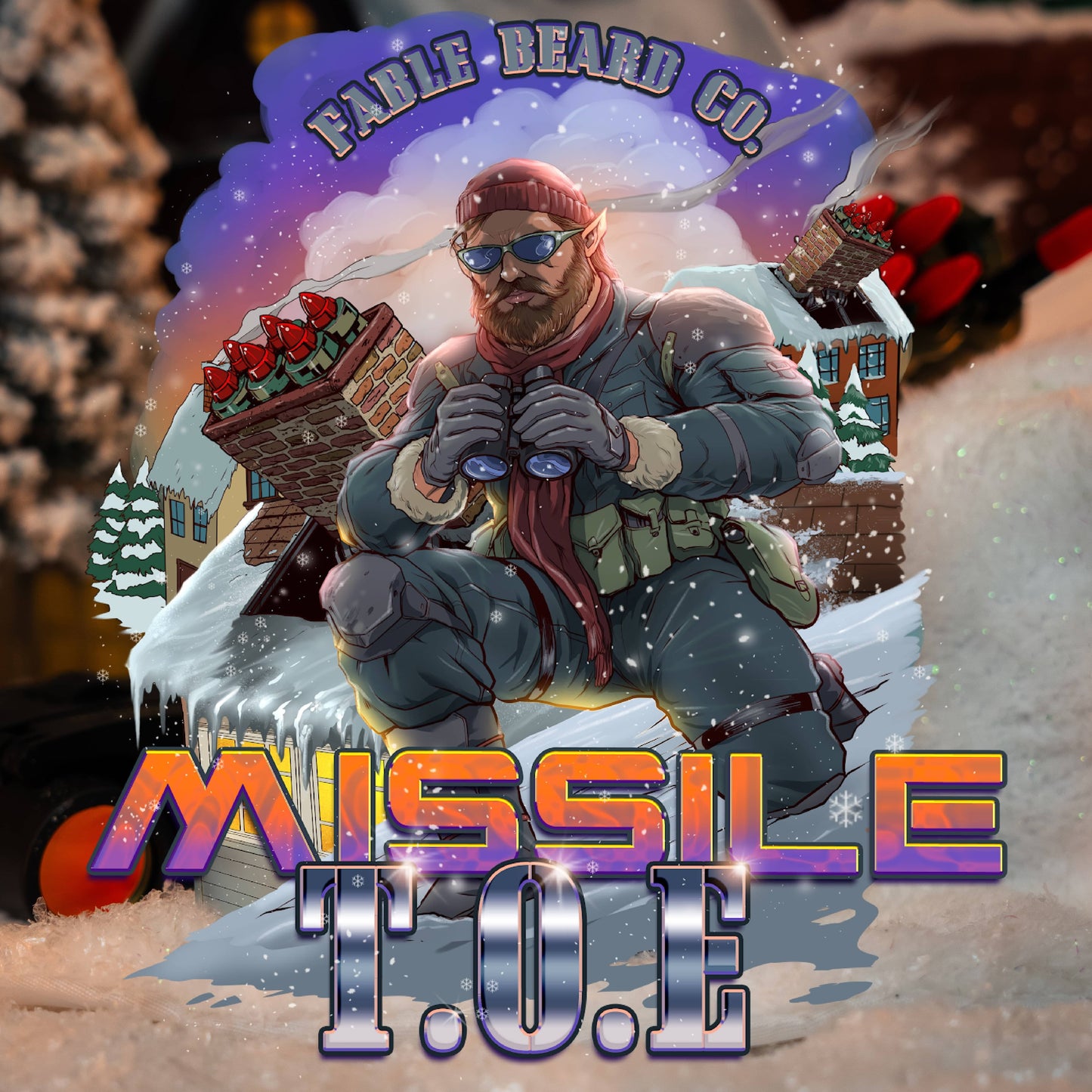 Missile Toe - Beard Oil - Red Holly Berries, Crisp Pinecones, Blackberry Puree