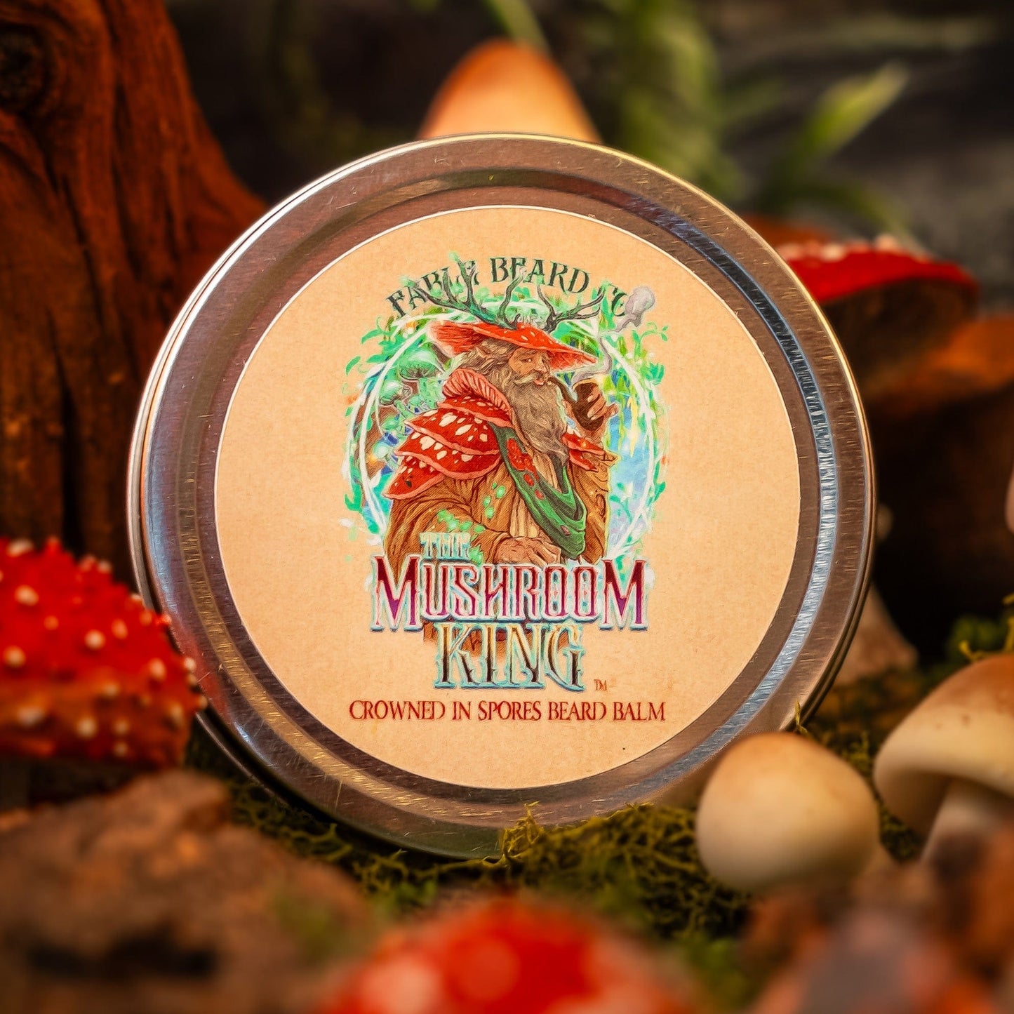 Mushroom King - Beard Balm - Mystical Clary Sage, Cozy Nutmeg, Wild Red Oak