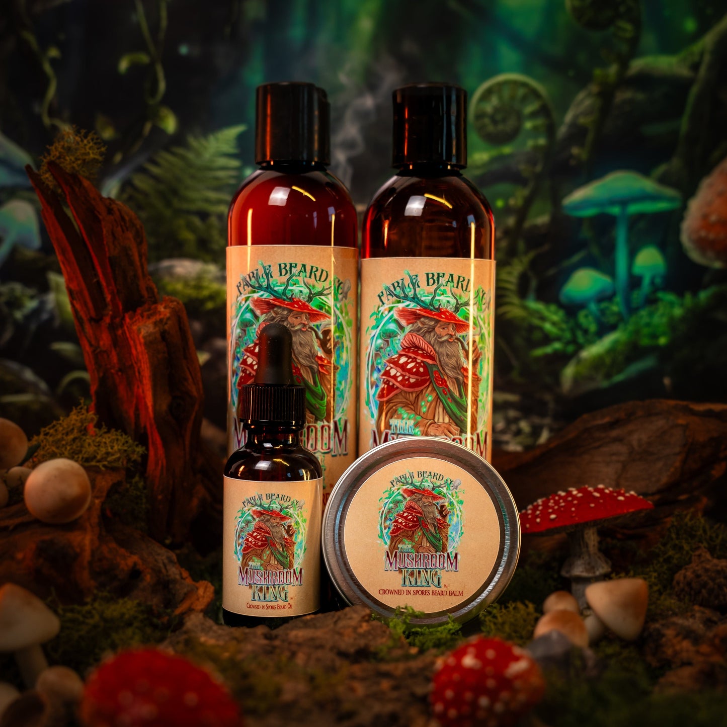 Mushroom King - Complete Balm Kit - Mystical Clary Sage, Cozy Nutmeg, Wild Red Oak