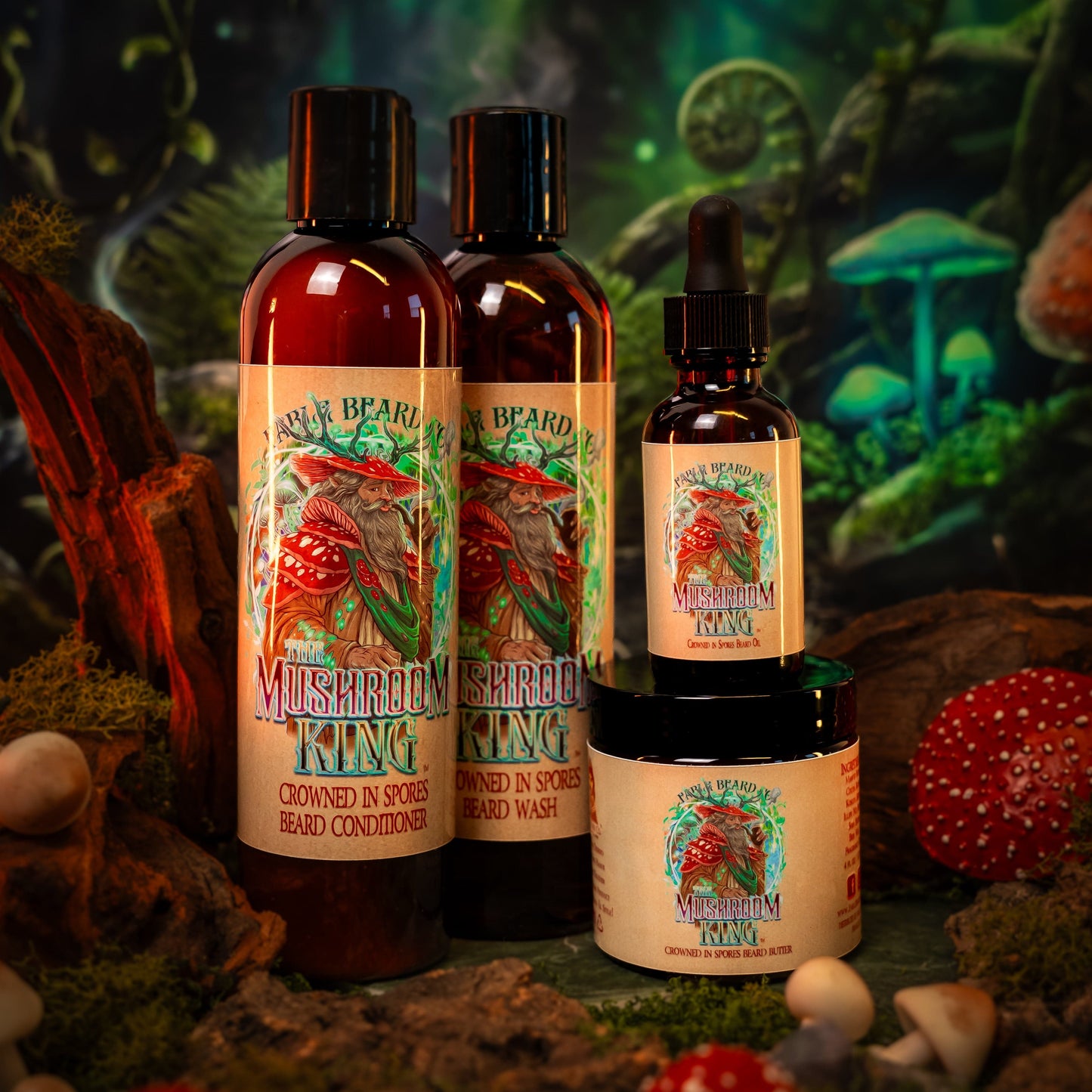 Mushroom King - Complete Butter Kit - Mystical Clary Sage, Cozy Nutmeg, Wild Red Oak