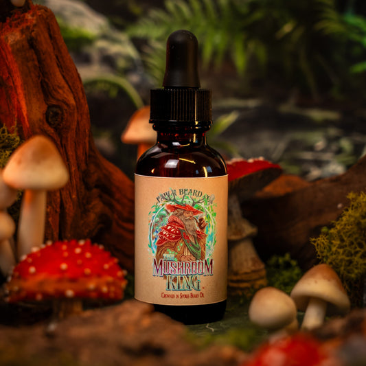 Mushroom King - Beard Oil - Mystical Clary Sage, Cozy Nutmeg, Wild Red Oak