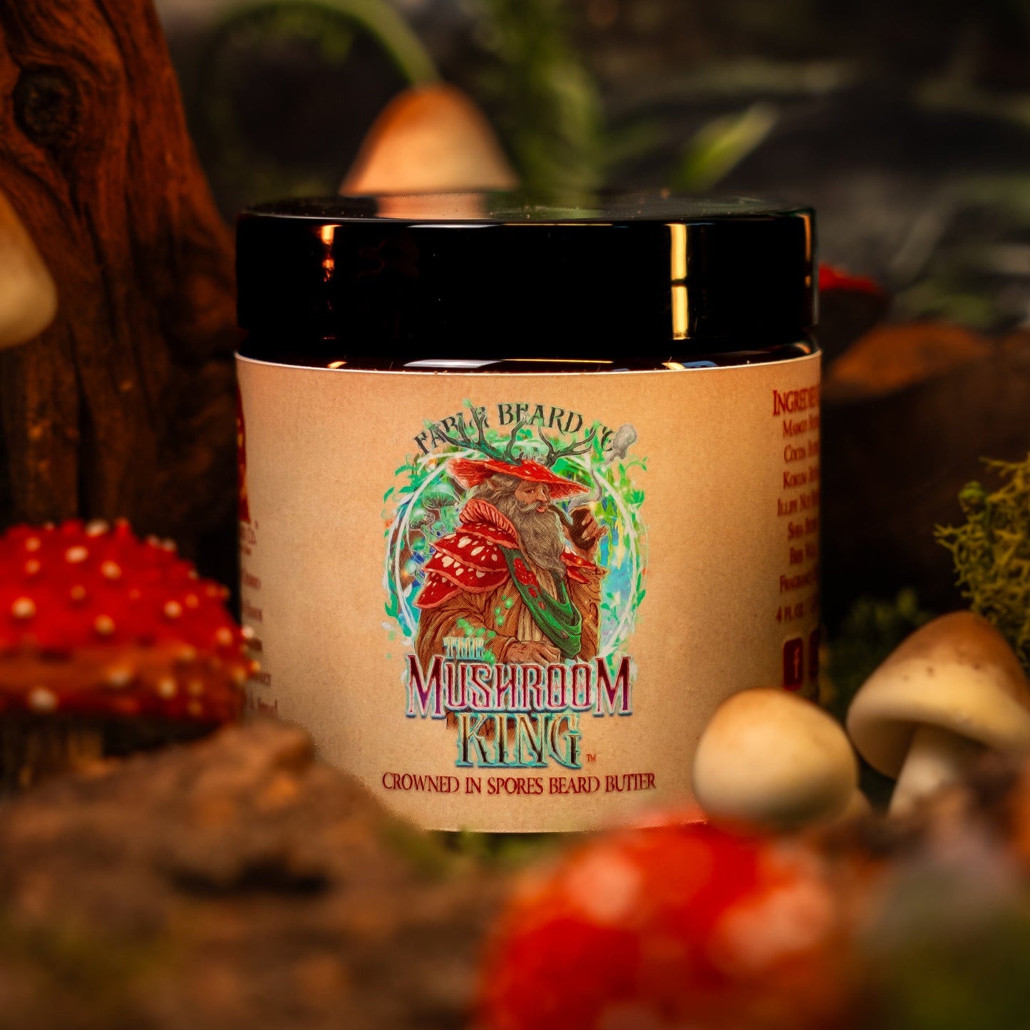 Mushroom King - Beard Butter - Mystical Clary Sage, Cozy Nutmeg, Wild Red Oak