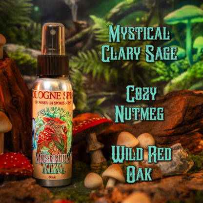 Mushroom King - Cologne - Mystical Clary Sage, Cozy Nutmeg, Wild Red Oak