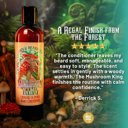Mushroom King - Beard Conditioner - Mystical Clary Sage, Cozy Nutmeg, Wild Red Oak