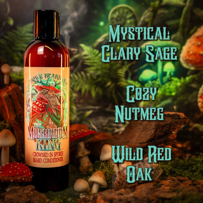 Mushroom King - Beard Conditioner - Mystical Clary Sage, Cozy Nutmeg, Wild Red Oak