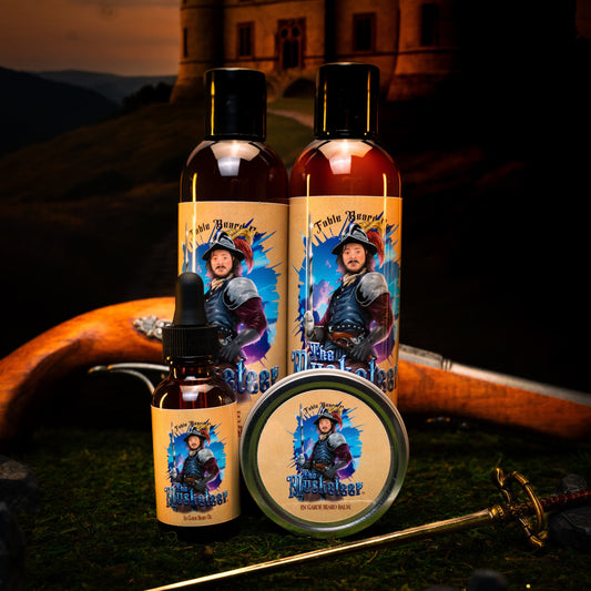 The Musketeer - Complete Balm Kit - Valiant Dark Walnut, Roguish Cognac, Smoldering Gunpowder