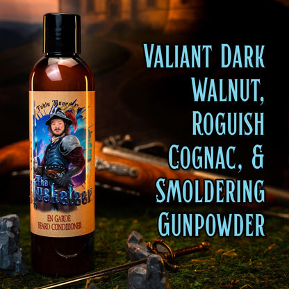 The Musketeer - Beard Conditioner - Valiant Dark Walnut, Roguish Cognac, Smoldering Gunpowder