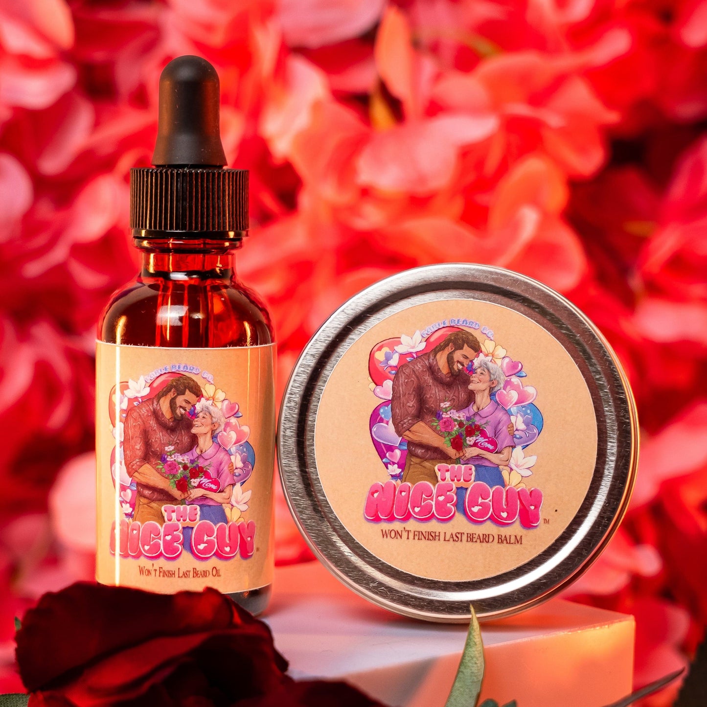 The Nice Guy - Beard Oil & Balm Kit - White Tea Leaves, Vibrant Ozone, Woodsy Thyme