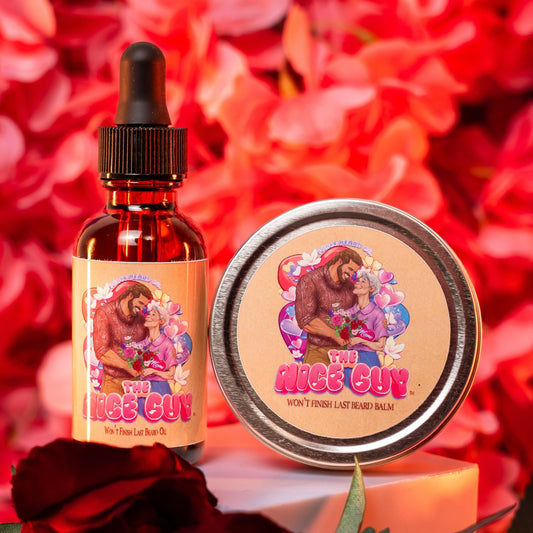 The Nice Guy - Beard Oil & Balm Kit - White Tea Leaves, Vibrant Ozone, Woodsy Thyme