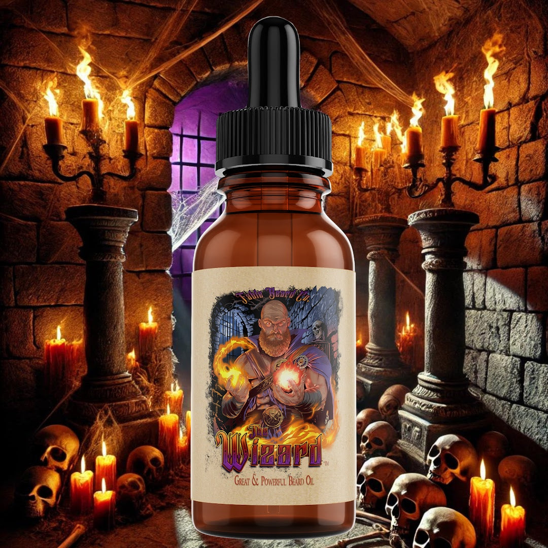 The Wizard - Beard Oil - Cauldron Brewed Bourbon, Toasted Vanilla Oats, Arcane Buttercream, and Orange Zest Sparks