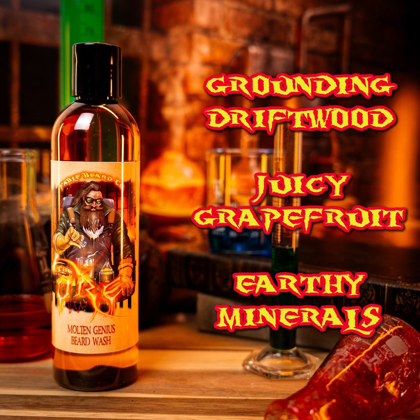 The Ore - Beard Wash - Grounding Driftwood, Juicy Grapefruit, Earthy Minerals