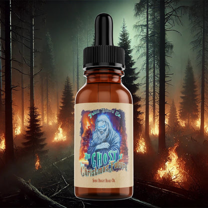 Ghost Of Christmas Future - Beard Oil - Malty Rye, Winter Spruce, Vanilla Bean, Lavender Sachets