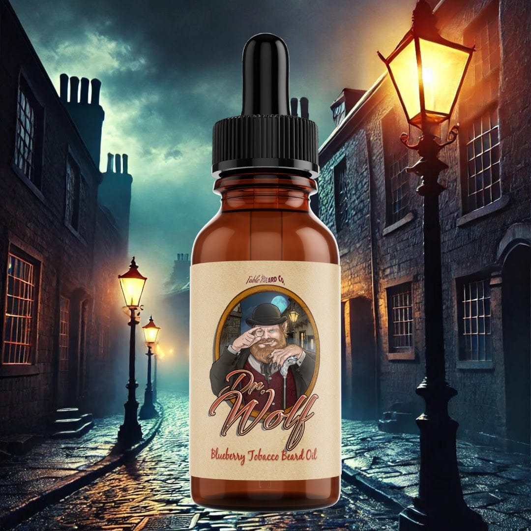 Dr. Wolf - Beard Oil - Fresh Blueberries, Warm Tobacco, and Aged Mahogany