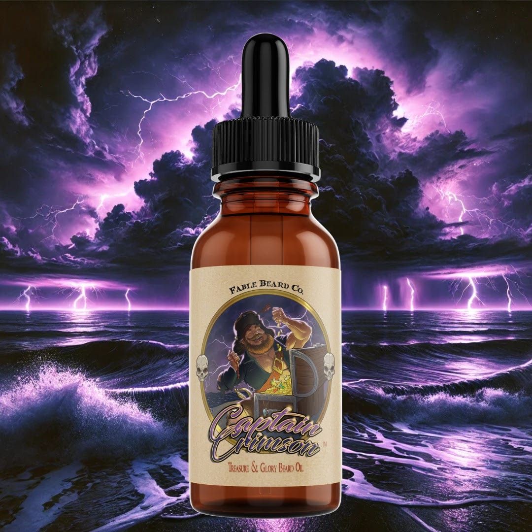 Captain Crimson - Beard Oil - Creamy Coconut, Warm Amber, Sea Salt, and Fresh Vanilla