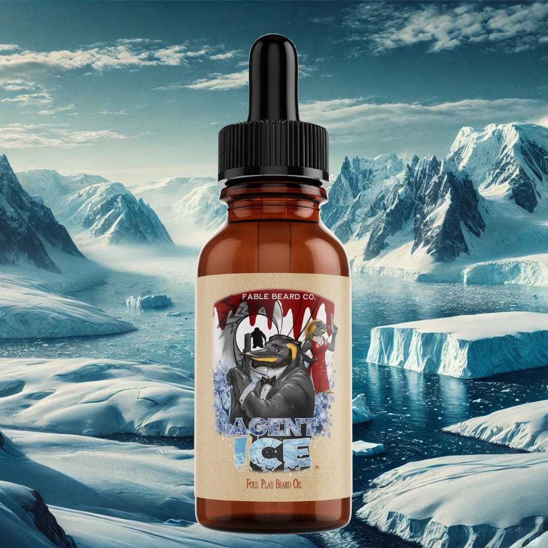 Agent Ice - Beard Oil - Frosted Cologne, Alluring Amber, Peppermint Schnapps, Devious Musk