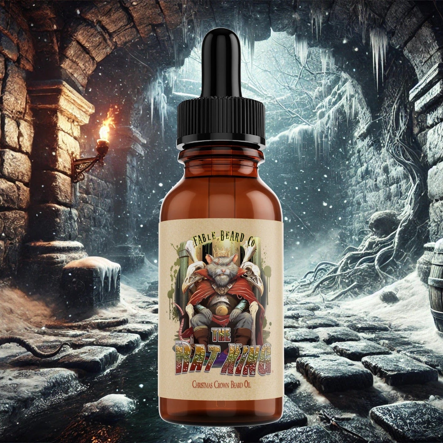 The Rat King - Beard Oil - Creamy Egg Nog, Cinnamon Spice Cake, Brandy Splash, Warm Icing