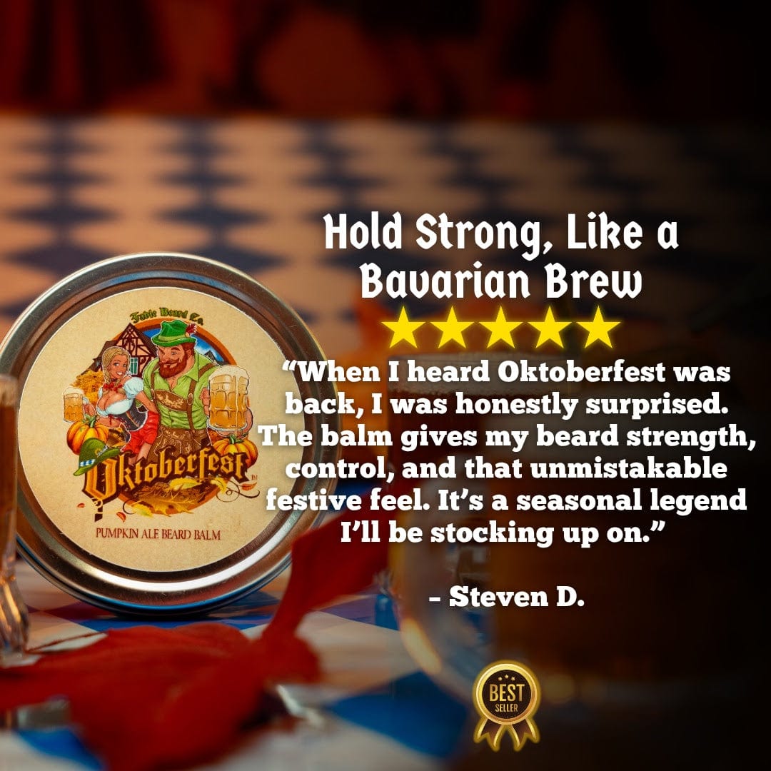 Oktoberfest - Beard Balm - Pumpkin Ale, Sweet Potato, German Oak Tree, & Lederhosen Leather