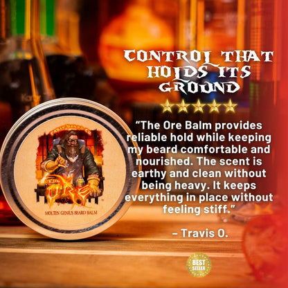 The Ore - Beard Balm - Grounding Driftwood, Juicy Grapefruit, Earthy Minerals
