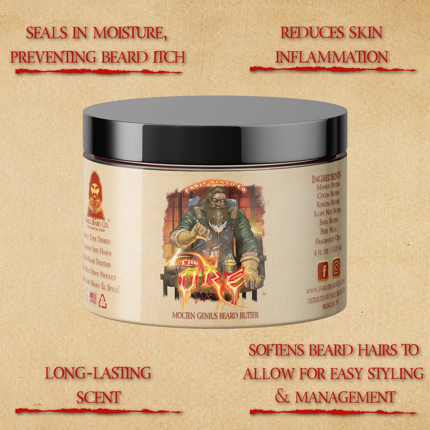 The Ore - Beard Butter - Grounding Driftwood, Juicy Grapefruit, Earthy Minerals