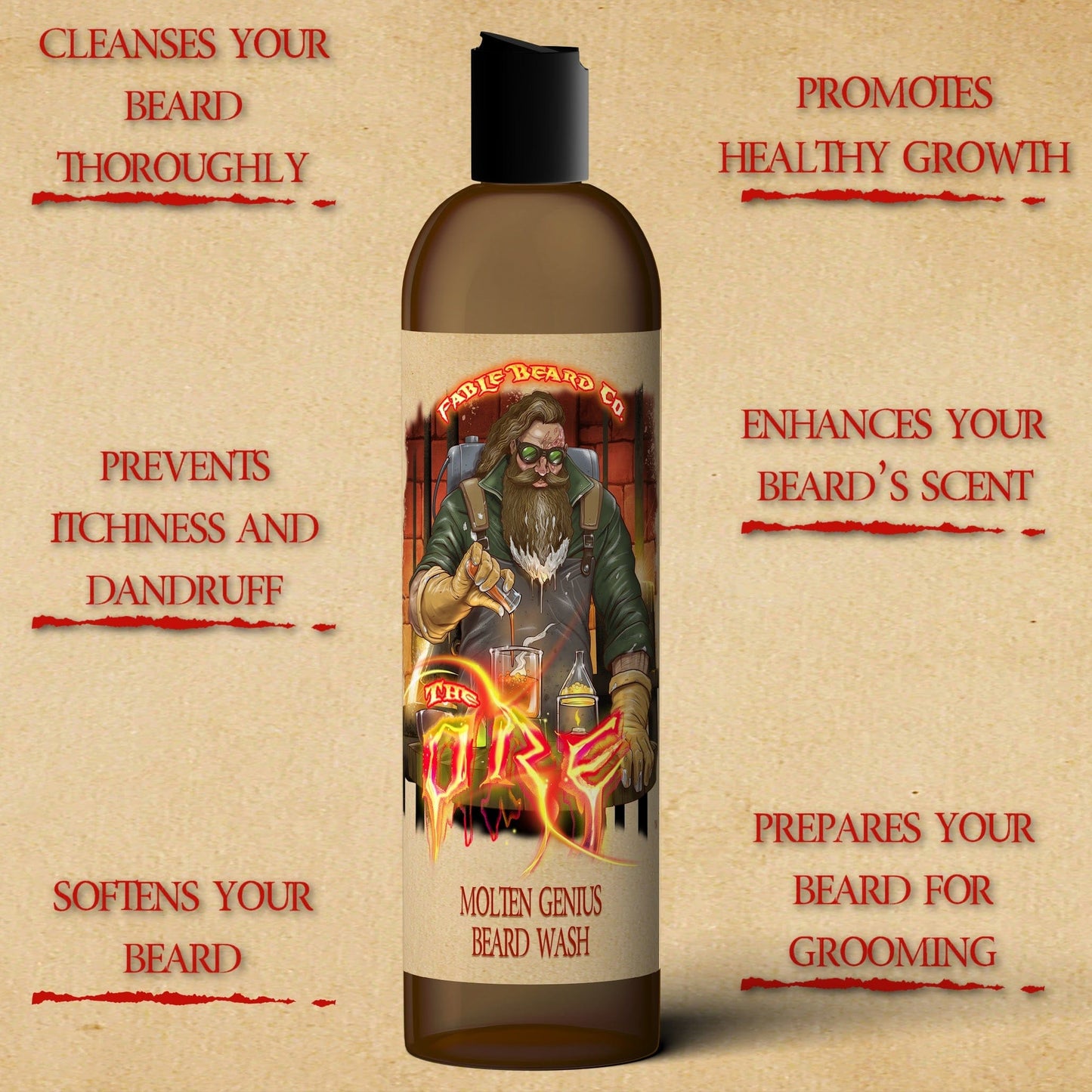 The Ore - Beard Wash - Grounding Driftwood, Juicy Grapefruit, Earthy Minerals