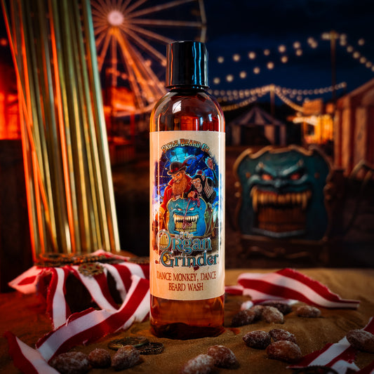 Organ Grinder - Beard Wash - Moonlit Blueberry Jam, Cheesecake Filling, Roasted Almond Praline