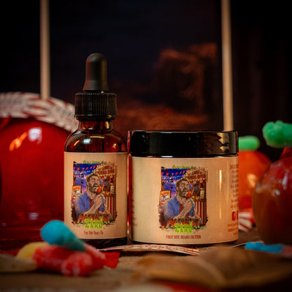 Patient Zero - Beard Oil & Butter Kit - Tart Gummy Candy, Spiced Harvest Musk, Buttery Fried Dough