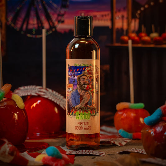 Patient Zero - Beard Wash - Tart Gummy Candy, Spiced Harvest Musk, Buttery Fried Dough