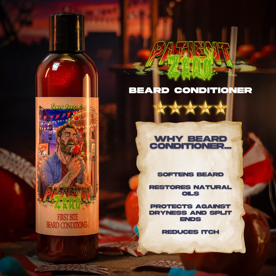 Patient Zero - Beard Conditioner - Tart Gummy Candy, Spiced Harvest Musk, Buttery Fried Dough