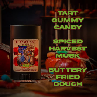 Patient Zero - Deodorant - Tart Gummy Candy, Spiced Harvest Musk, Buttery Fried Dough