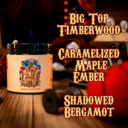 Pincushion - Beard Butter - Big Top Timberwood, Caramelized Maple Ember, Shadowed Bergamot