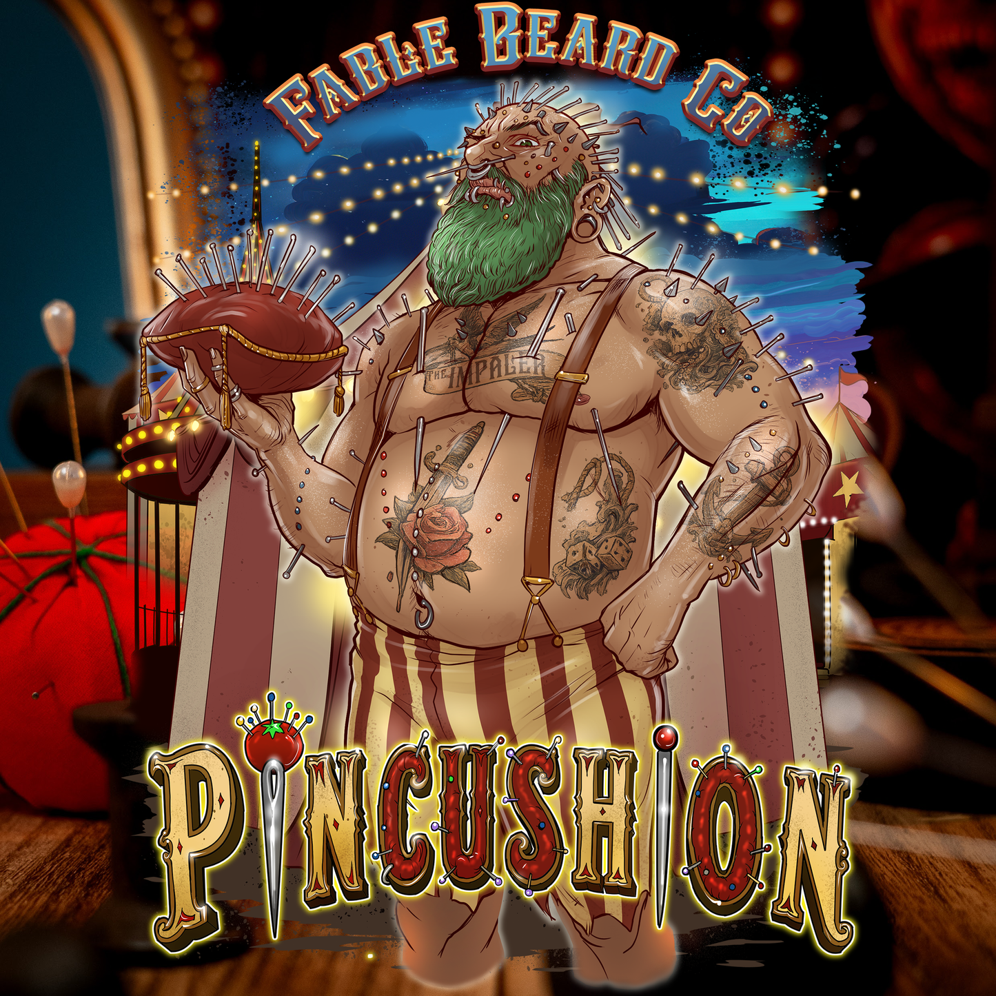 Pincushion - Beard Balm - Big Top Timberwood, Caramelized Maple Ember, Shadowed Bergamot