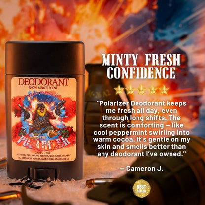 The Polarizer - Deodorant - Peppermint Hot Cocoa, Powdered Sugar, Condensed Milk