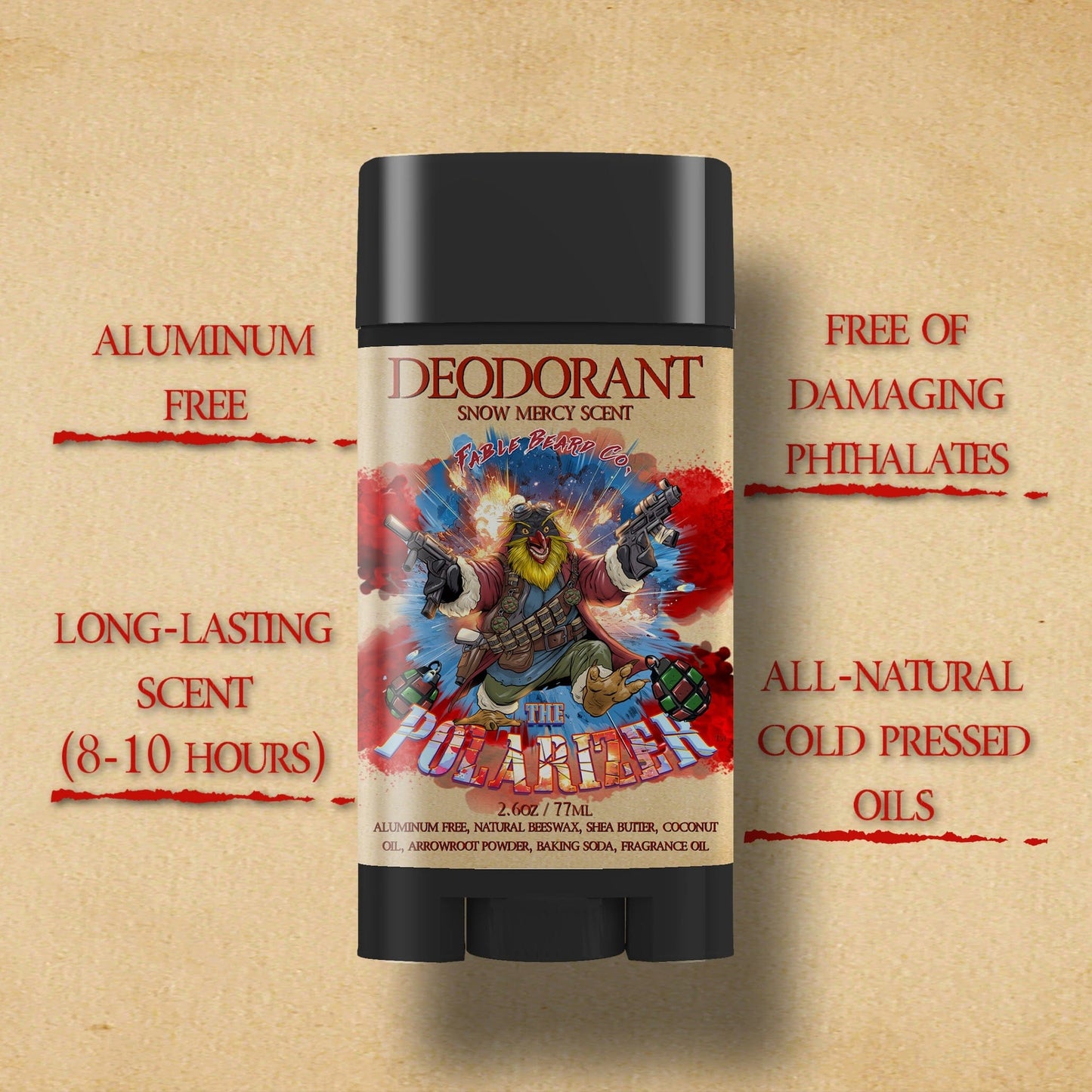 The Polarizer - Deodorant - Peppermint Hot Cocoa, Powdered Sugar, Condensed Milk