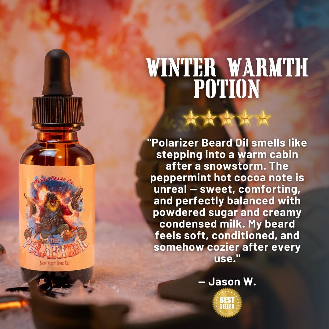 The Polarizer - Beard Oil - Peppermint Hot Cocoa, Powdered Sugar, Condensed Milk