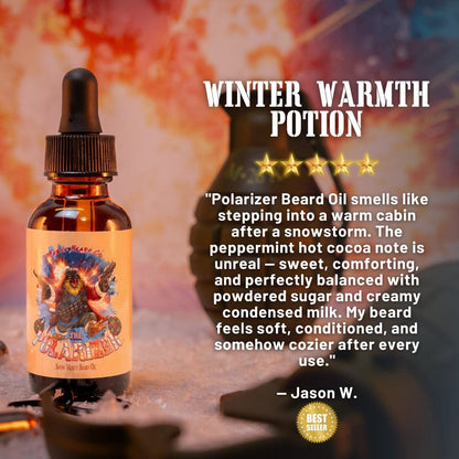 The Polarizer - Beard Oil - Peppermint Hot Cocoa, Powdered Sugar, Condensed Milk