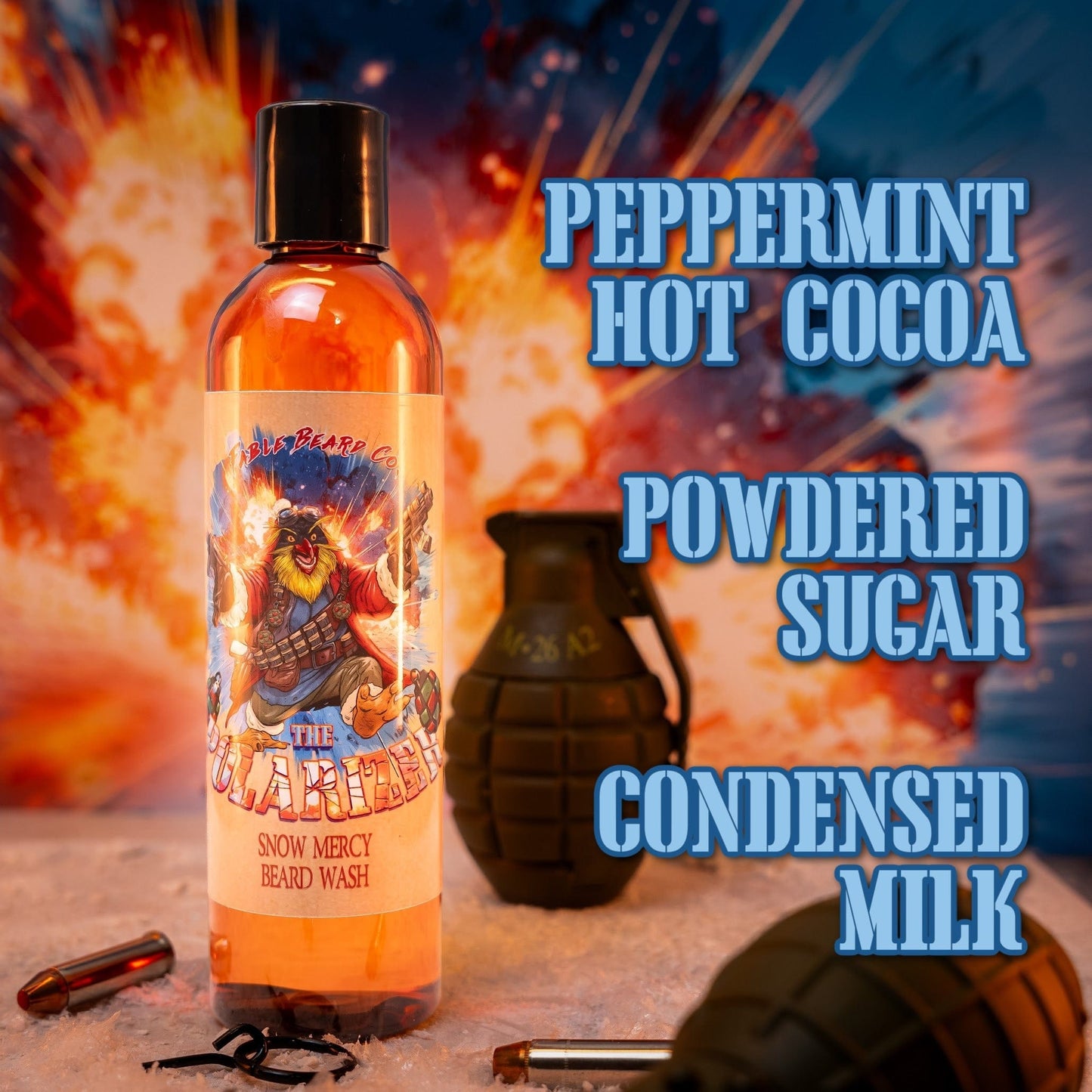 The Polarizer - Beard Wash - Peppermint Hot Cocoa, Powdered Sugar, Condensed Milk