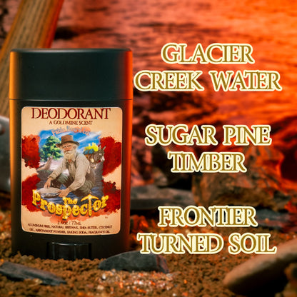 The Prospector - Deodorant - Glacier Creek Water, Sugar Pine Timber, Frontier Turned Soil