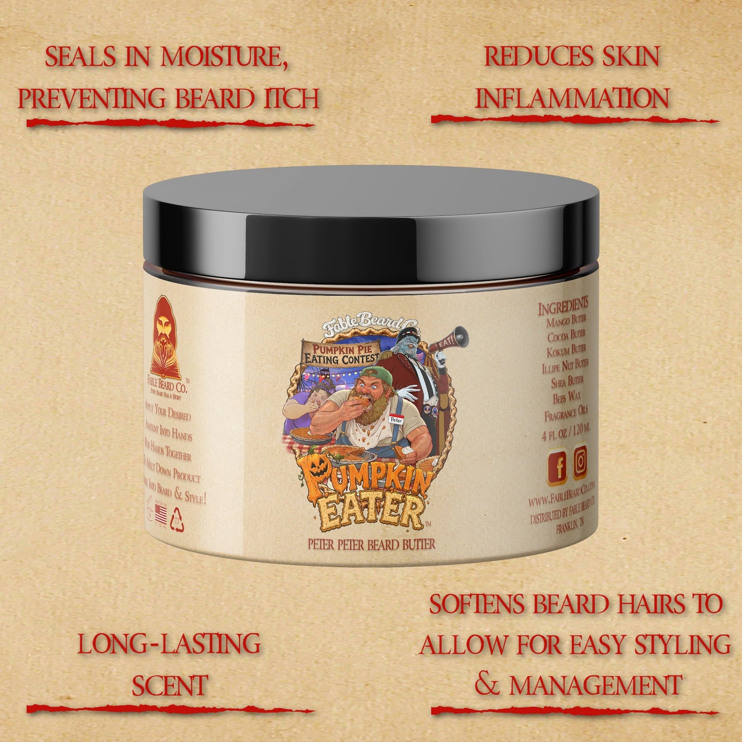 Pumpkin Eater - Beard Butter - Prize Pumpkin Pie, Creamy Whipped Topping, Toasted Pie Crust