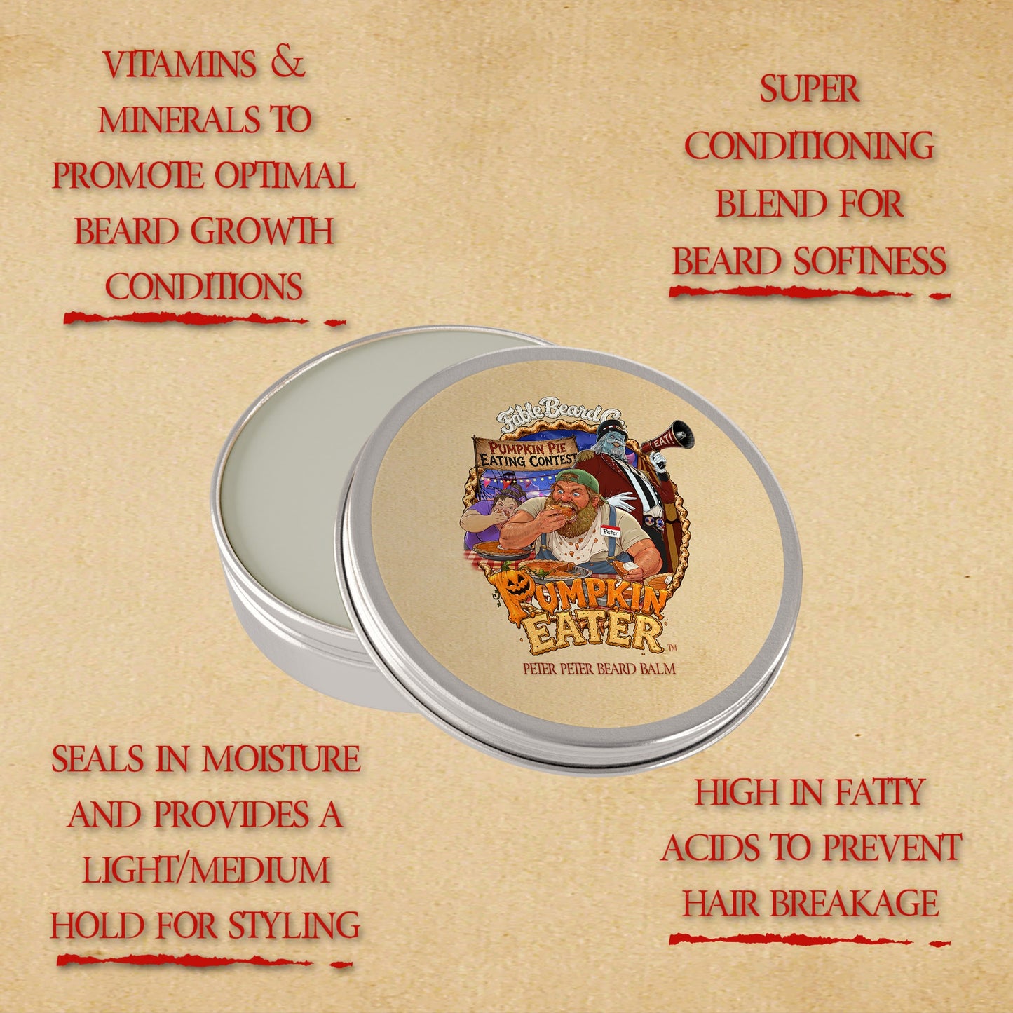 Pumpkin Eater - Beard Oil & Balm Kit - Prize Pumpkin Pie, Creamy Whipped Topping, Toasted Pie Crust