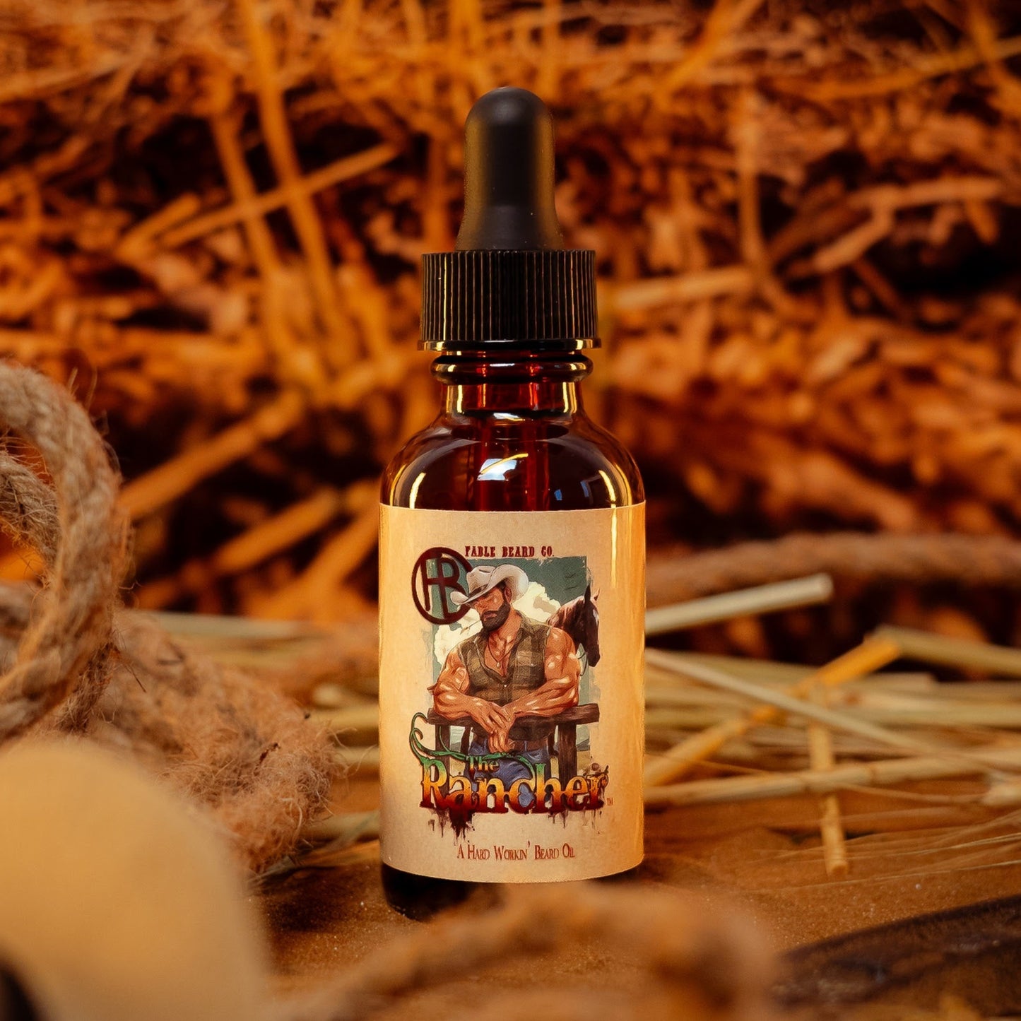 The Rancher - Beard Oil - Fresh Cut Cedar, Green Pastures, Leather Boots
