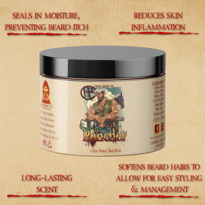The Rancher - Beard Oil & Butter Kit - Fresh Cut Cedar, Green Pastures, Leather Boots