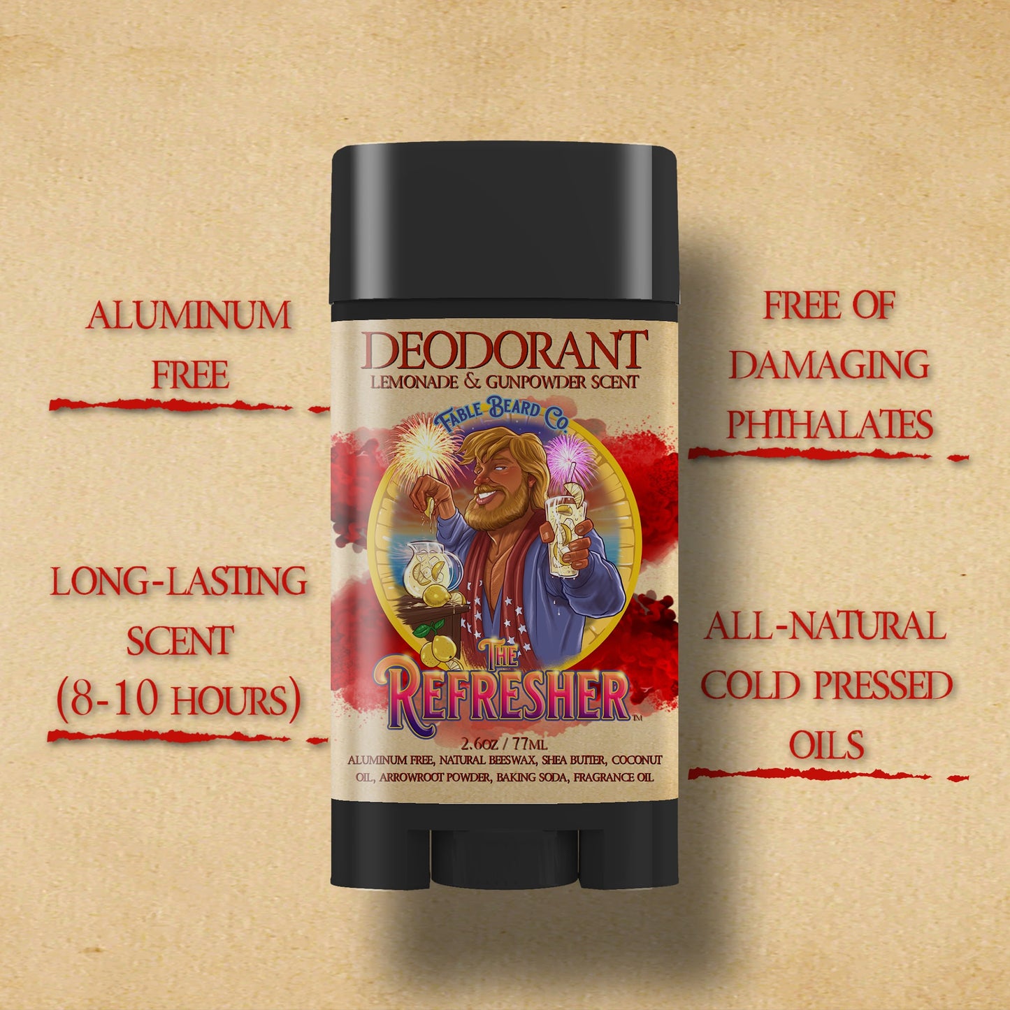 The Refresher - Deodorant - Gunpowder and Fresh Squeezed Lemonade