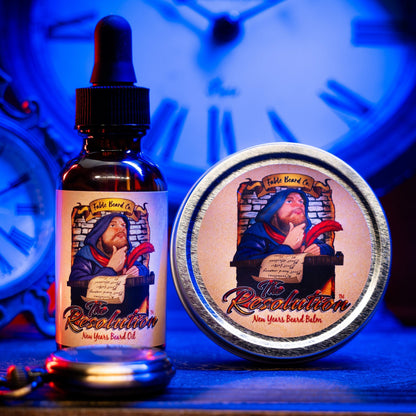 The Resolution - Beard Oil & Balm Kit - Cuban Cigars, Brazilian Coffee, and Vintage Champagne