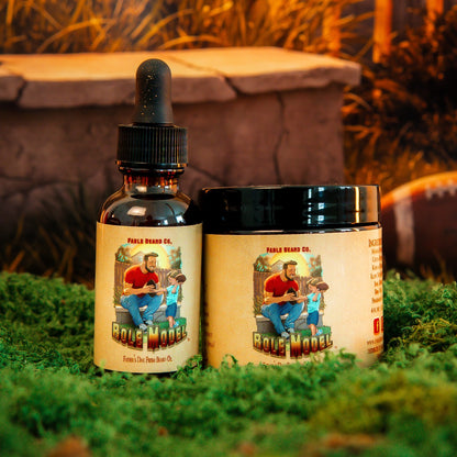 The Role Model - Beard Oil & Butter Kit - Leathery Woods, Bergamot Spice Cologne, and Herbal Sage Musk